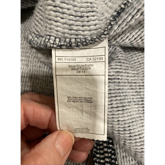 Roxy The Cuddle jacket Women’s Medium Hooded Peacoat Navy White Striped Nautical - Picture 7 of 9